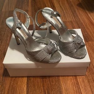 Caparros Heels-Silver Sparkle